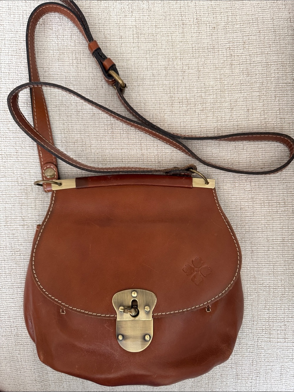 Leather Crossbody Bag in Brown